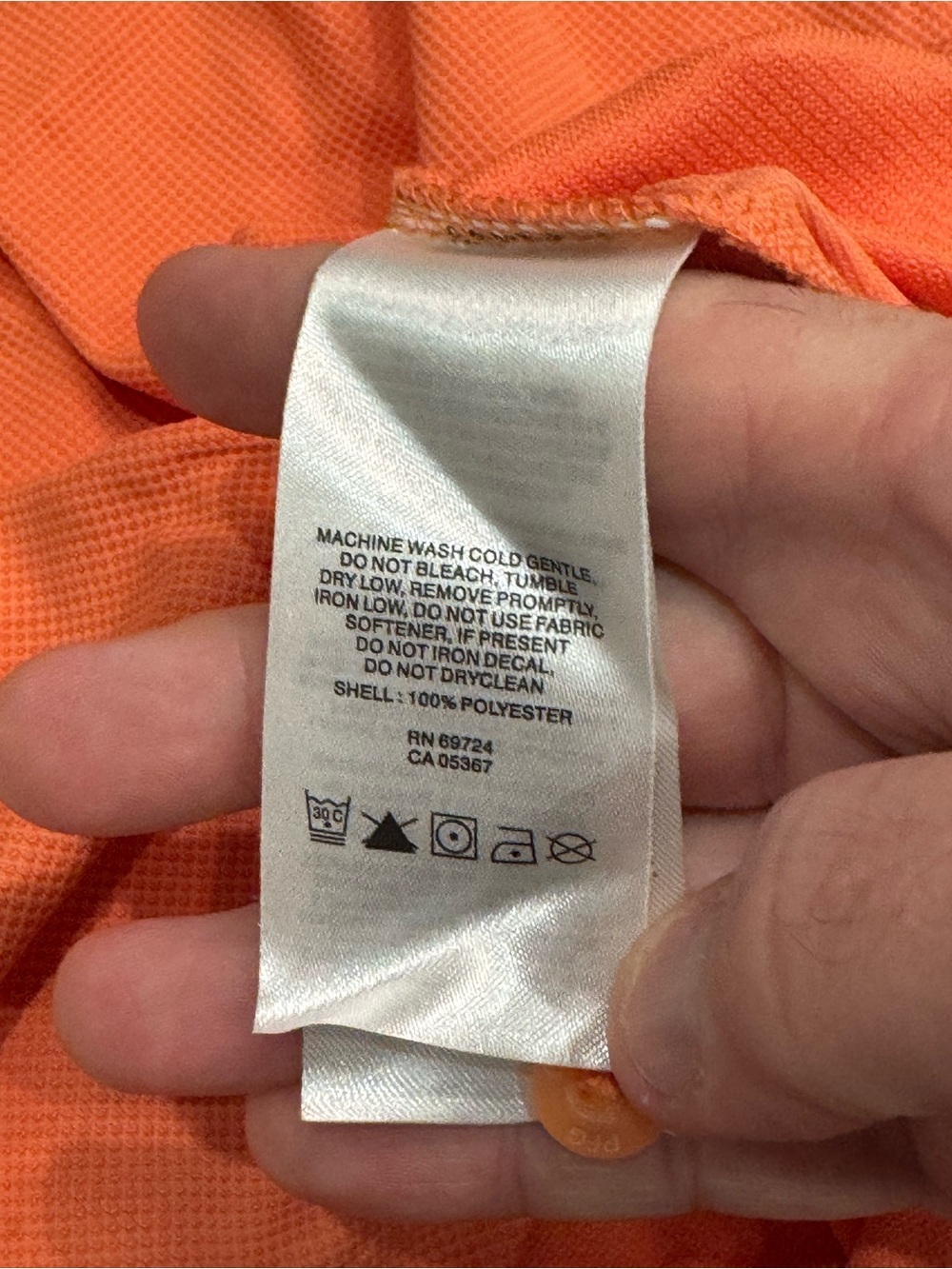 Columbia PFG Men’s Orange Performance Polo Shirt size M - Picture 7 of 7